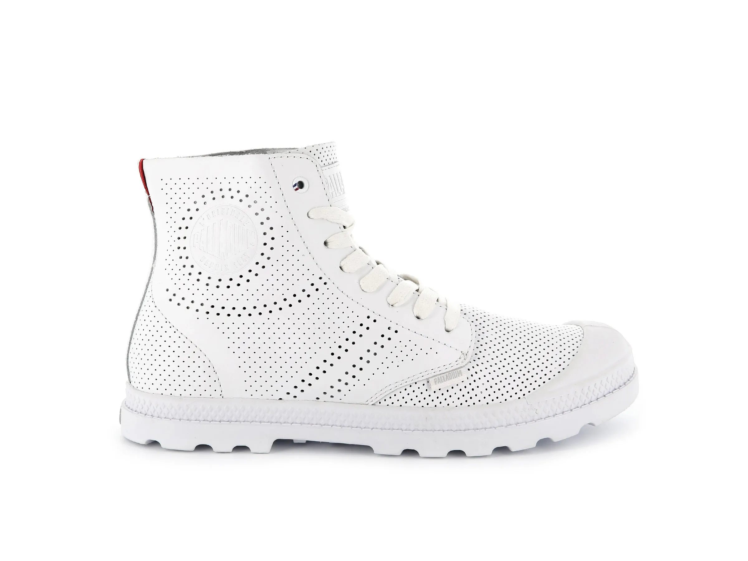 95756-133-M | PAMPA MID LP PERF | WHITE sold by Palladium Boots