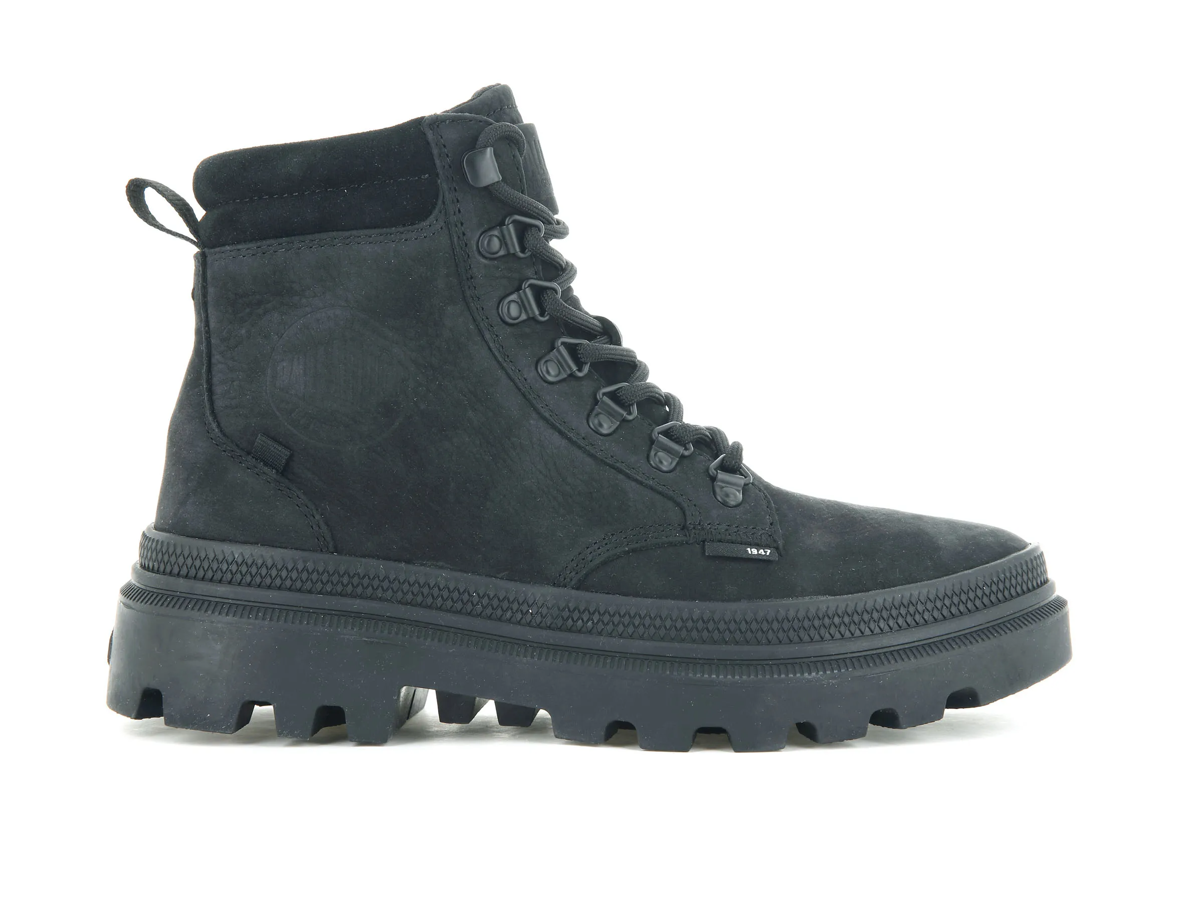 97978-001-M | PALLATROOPER HIKER NUBUCK | BLACK/BLACK sold by Palladium Boots