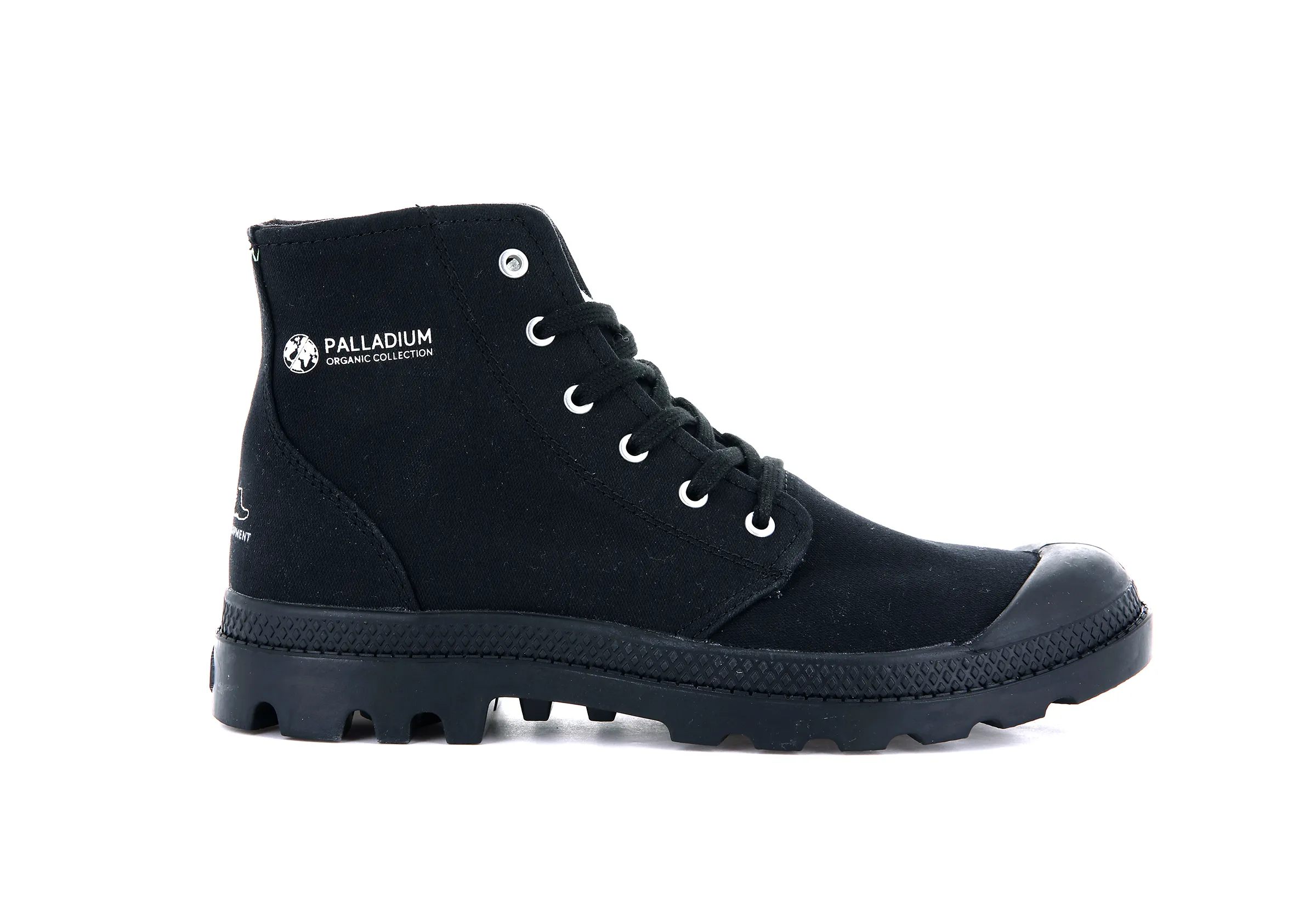 77100-008-M | PAMPA HI ORGANIC II | BLACK/BLACK sold by Palladium Boots