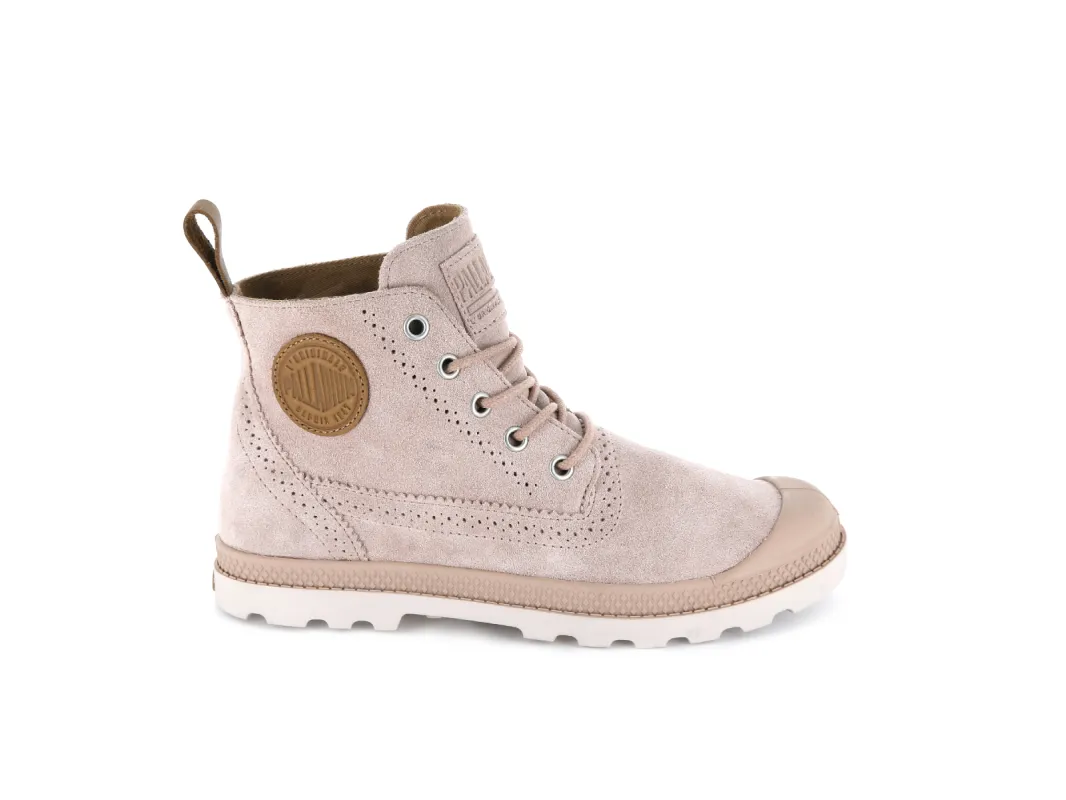 95560-694-M | PAMPA LDN LP MID SUEDE | MAHOGANY ROSE/CUERO sold by Palladium Boots