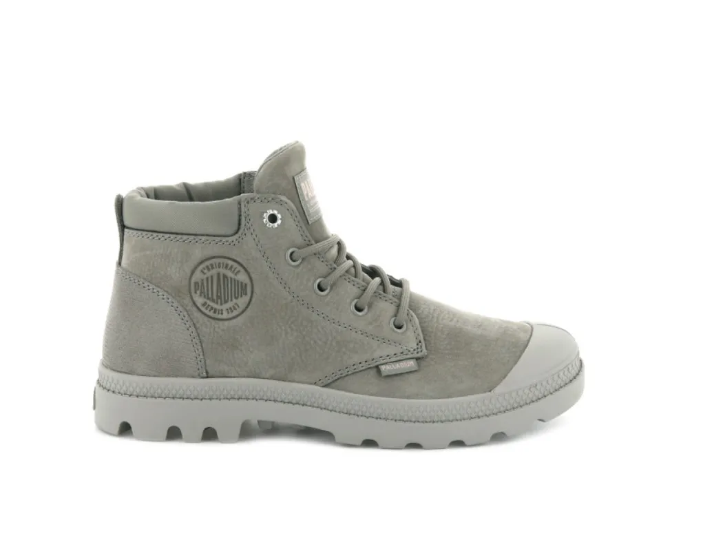 95561-044-M | WOMENS PAMPA LO CUFF LEATHER | MOONROCK sold by Palladium Boots