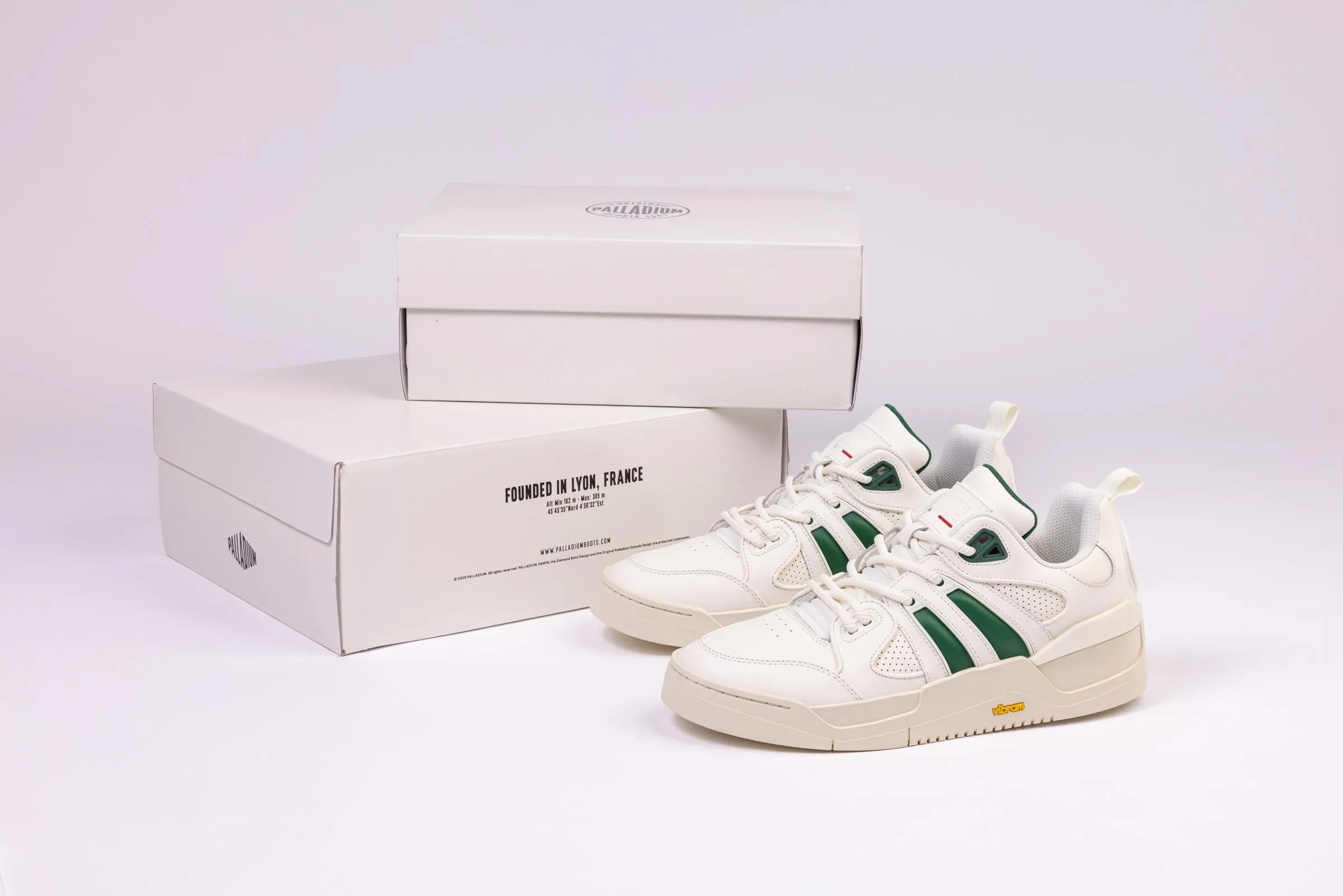 08627-102-M | MENS PALLASLAM BASKETBALL | WHITE /GREEN sold by Palladium Boots product image thumbnail 5