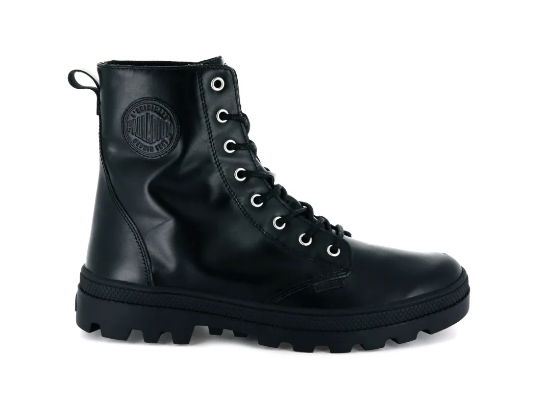 95527-008-M | WOMENS PALLABOSSE OFF LEA | BLACK sold by Palladium Boots