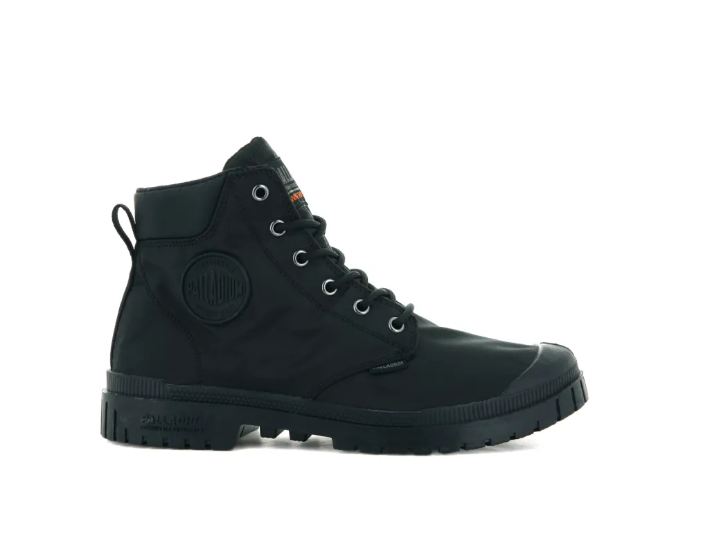 76835-008-M | PAMPA SP20 CUFF WP+ | BLACK/BLACK sold by Palladium Boots