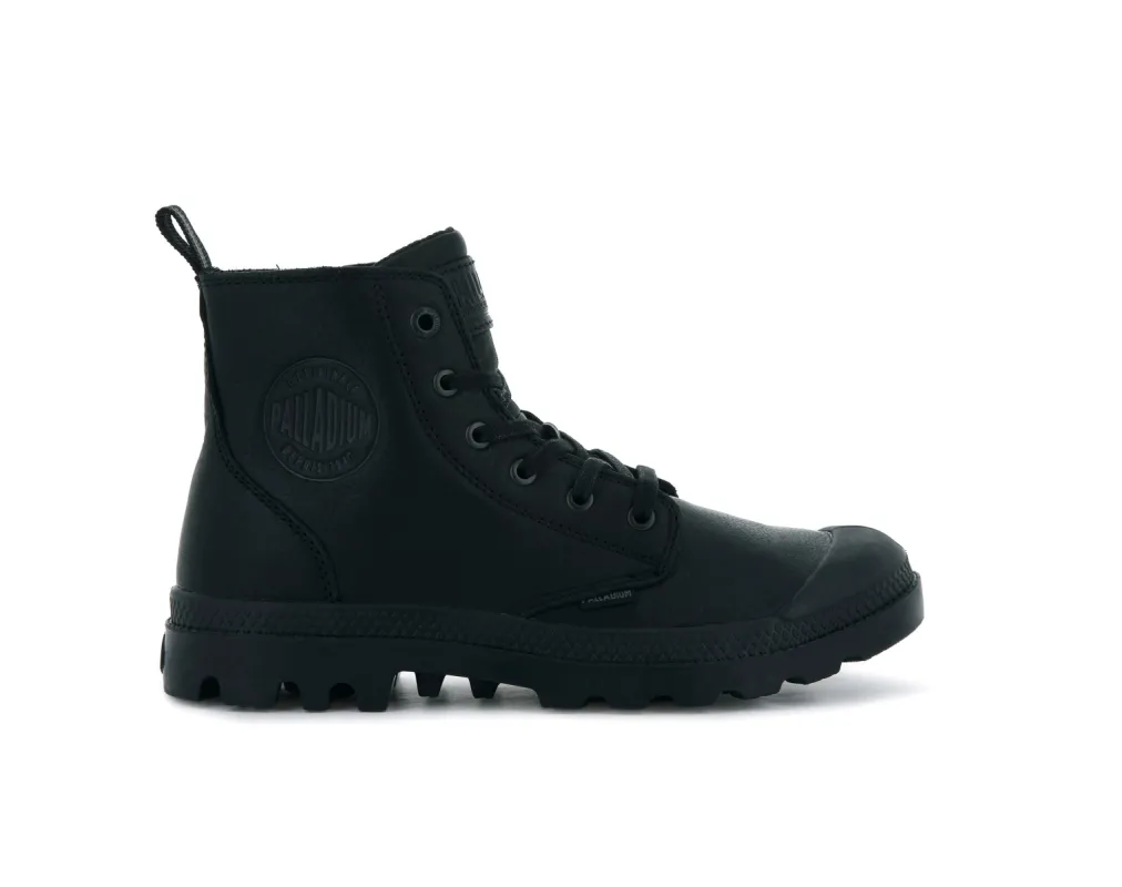 76888-008-M | PAMPA HI ZIP LTH ESS | BLACK/BLACK sold by Palladium Boots