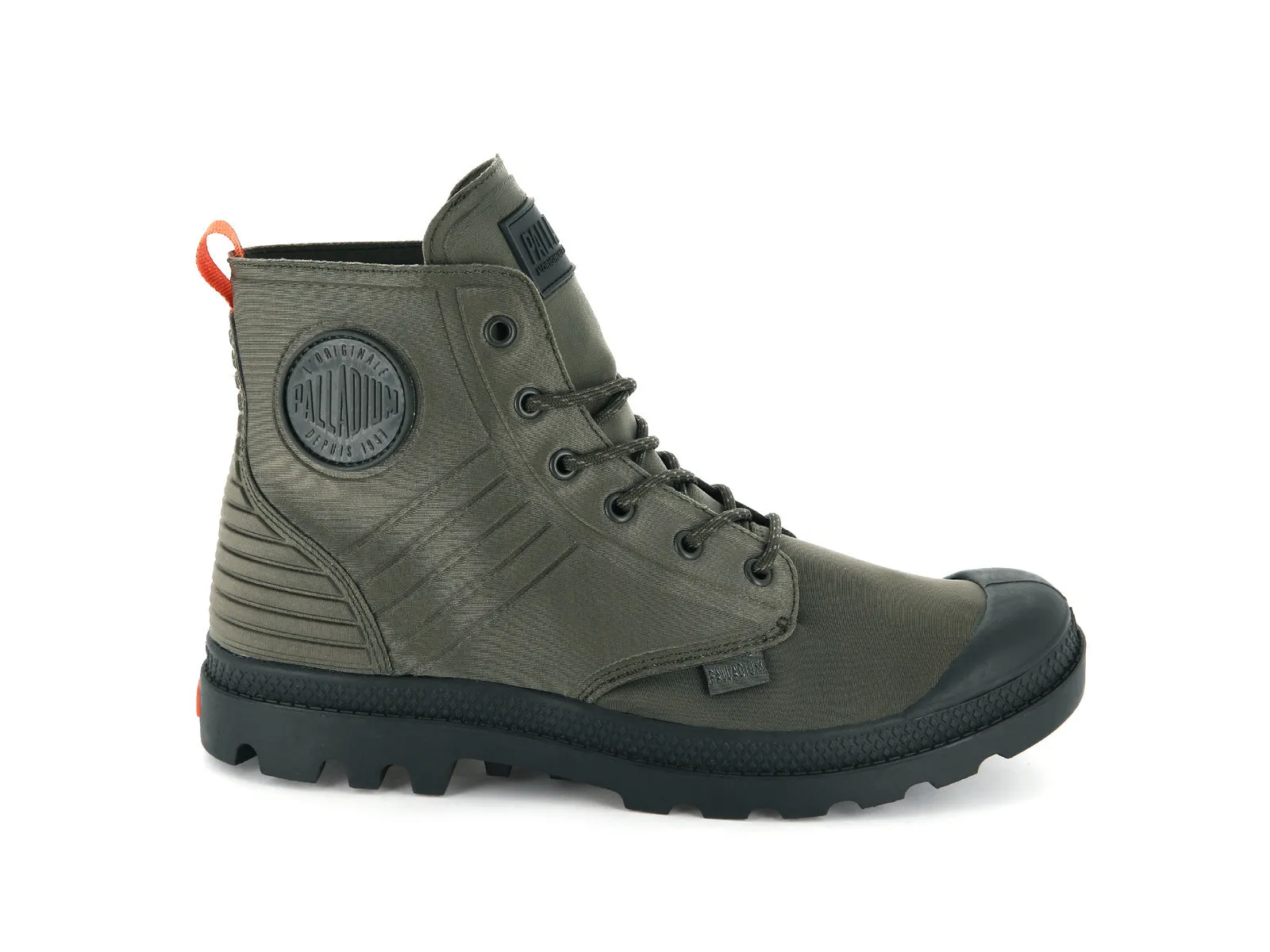 75988-335-M | PAMPA AMPHIBIAN | OLIVE NIGHT/FIRECRACKER sold by Palladium Boots