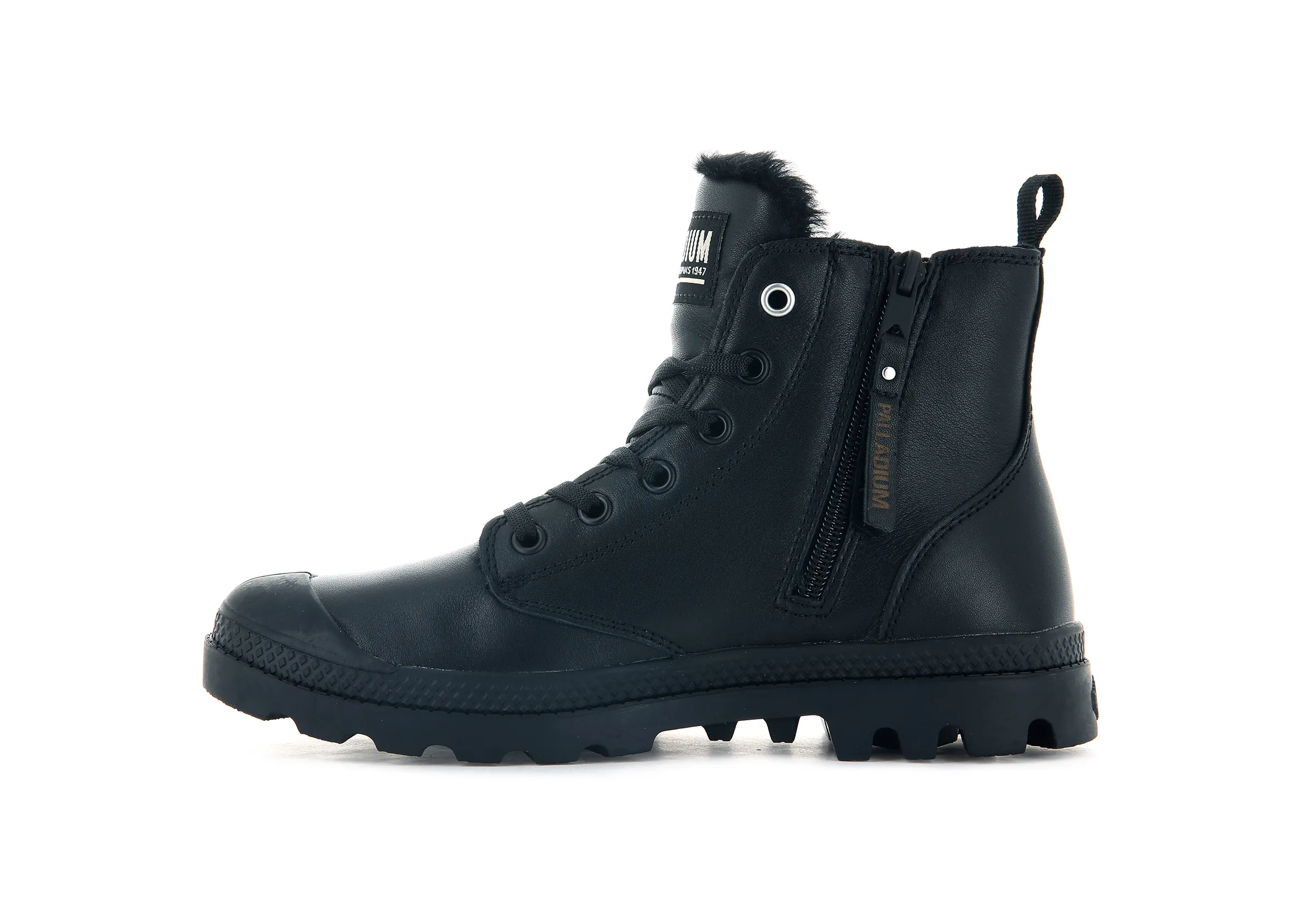 97223-010-M | PAMPA HI ZIP LEATHER S | BLACK/BLACK sold by Palladium Boots product image thumbnail 4