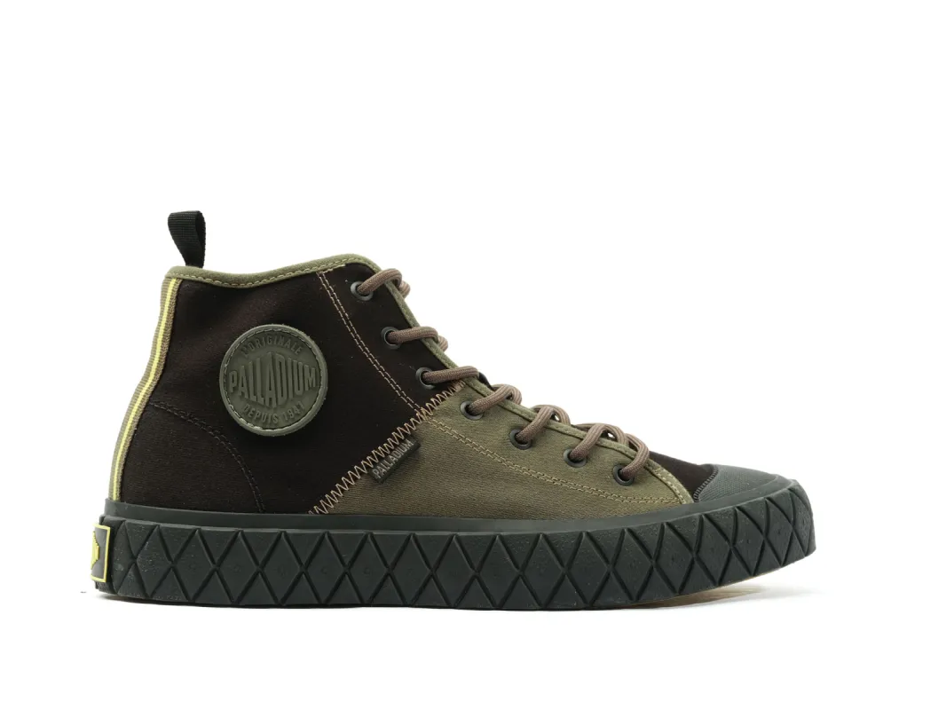 78570-077-M | PALLA ACE MID SUPPLY | BLACK/OLIVE NIGHT sold by Palladium Boots