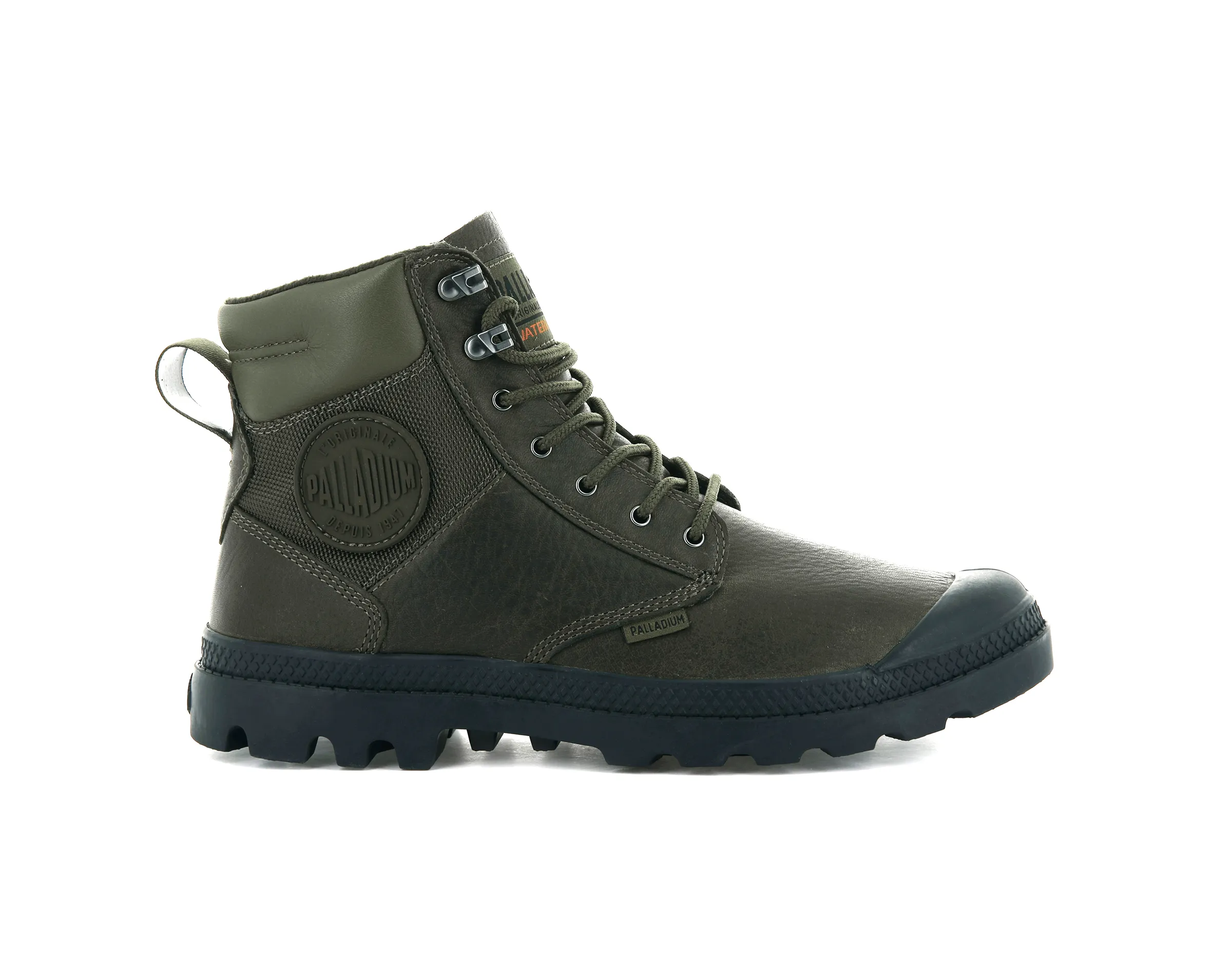 76844-383-M | PAMPA SHIELD WP+ LTH | MILITARY OLIVE sold by Palladium Boots