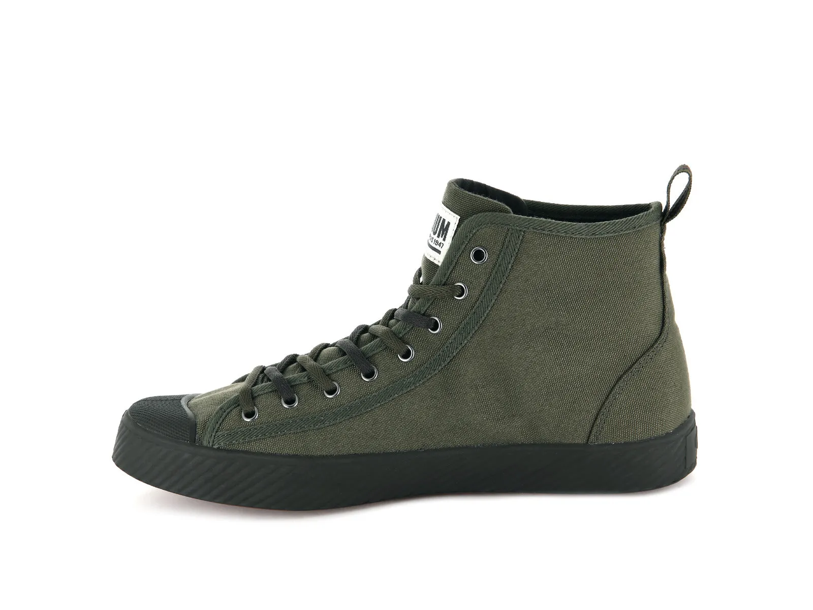 75956-327-M | PALLAPHOENIX MID CANVAS | OLIVE NIGHT/BELUGA sold by Palladium Boots product image thumbnail 4