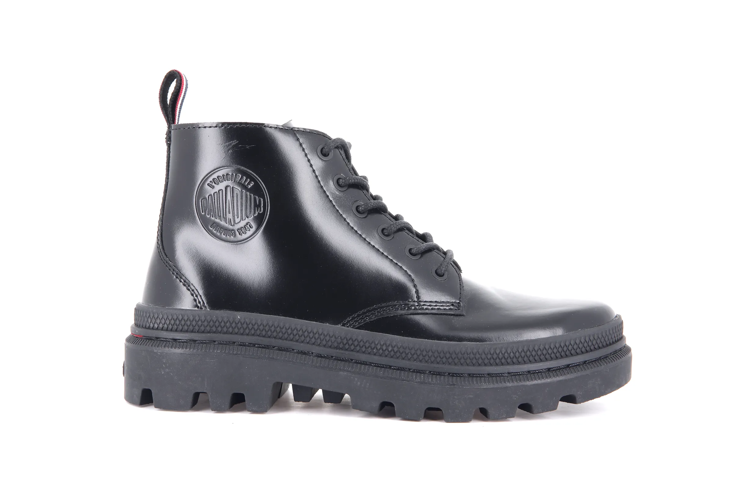 77201-010-M | PALLATROOPER HI-1 | BLACK/BLACK sold by Palladium Boots