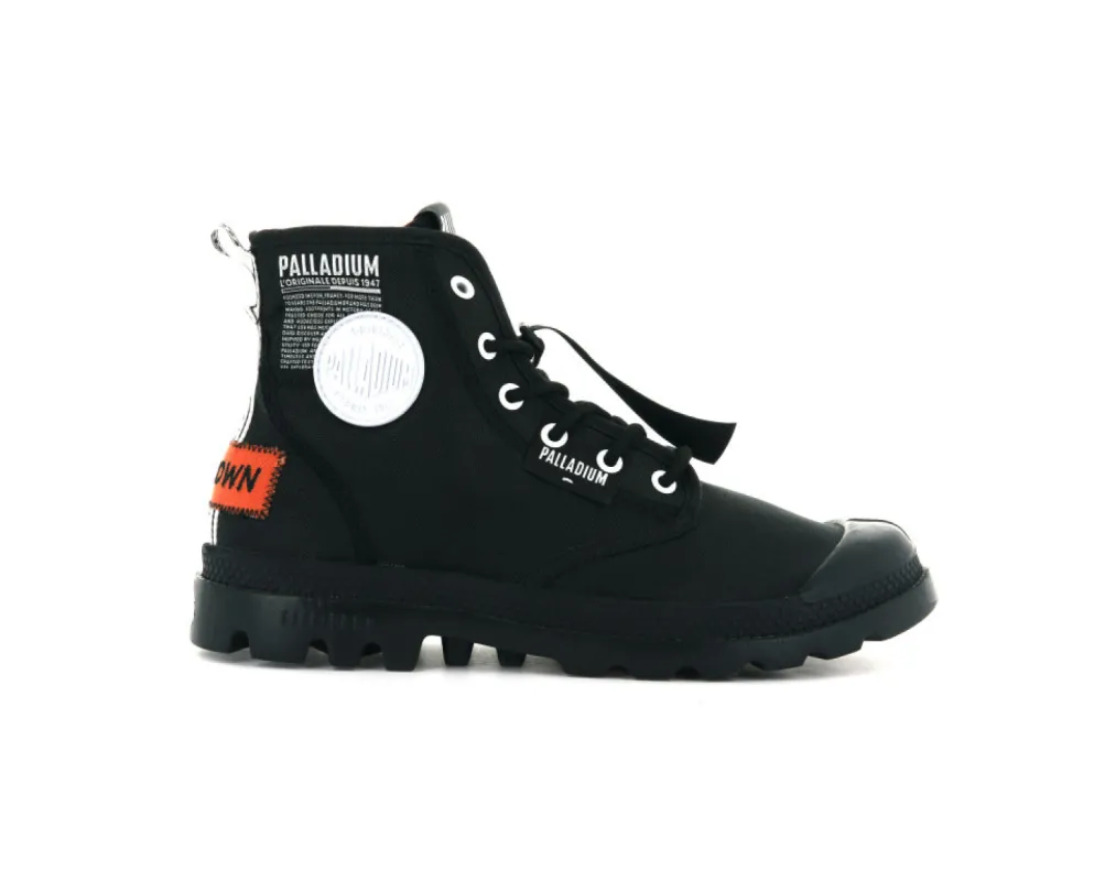 76639-001-M | PAMPA LITE OVERLAB | BLACK/BLACK sold by Palladium Boots
