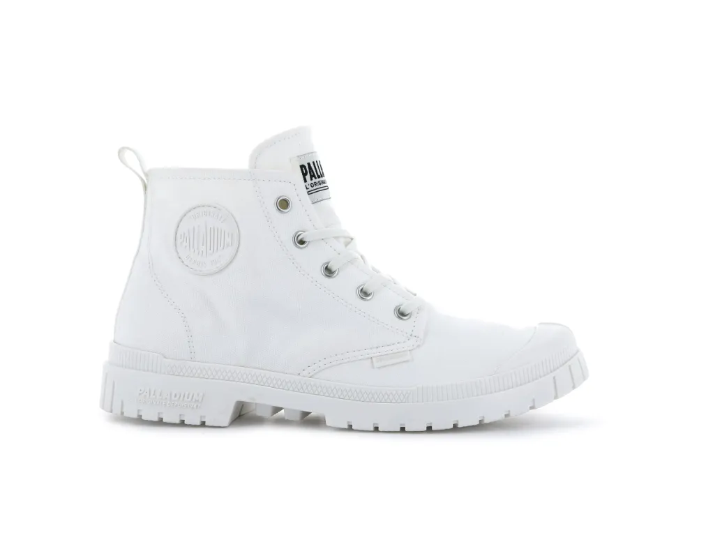76838-116-M | PAMPA SP20 HI CANVAS | STAR WHITE sold by Palladium Boots