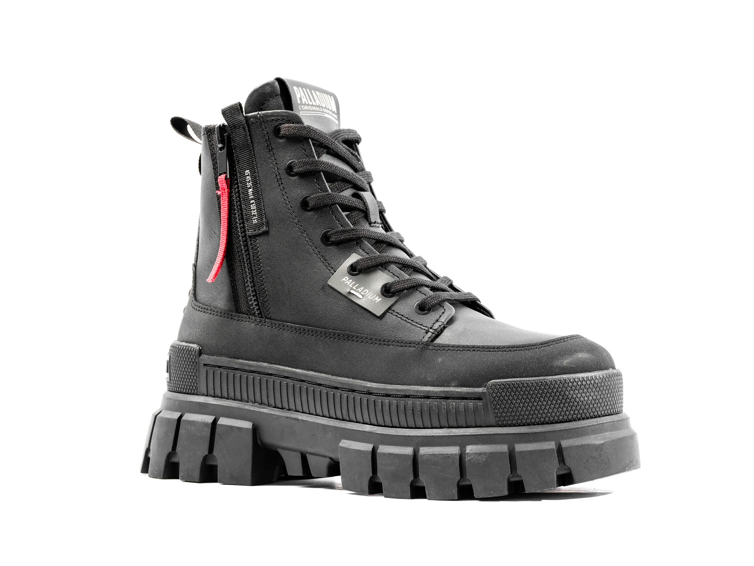 98859-001-M | REVOLT BOOT ZIP LEATHER | BLACK/BLACK sold by Palladium Boots product image thumbnail 2