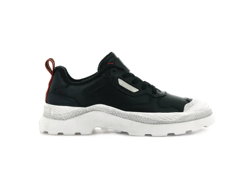 96716-002-M | JAZZELLE PALLAKIX LOW 90 LEATHER | BLACK/WHITE sold by Palladium Boots