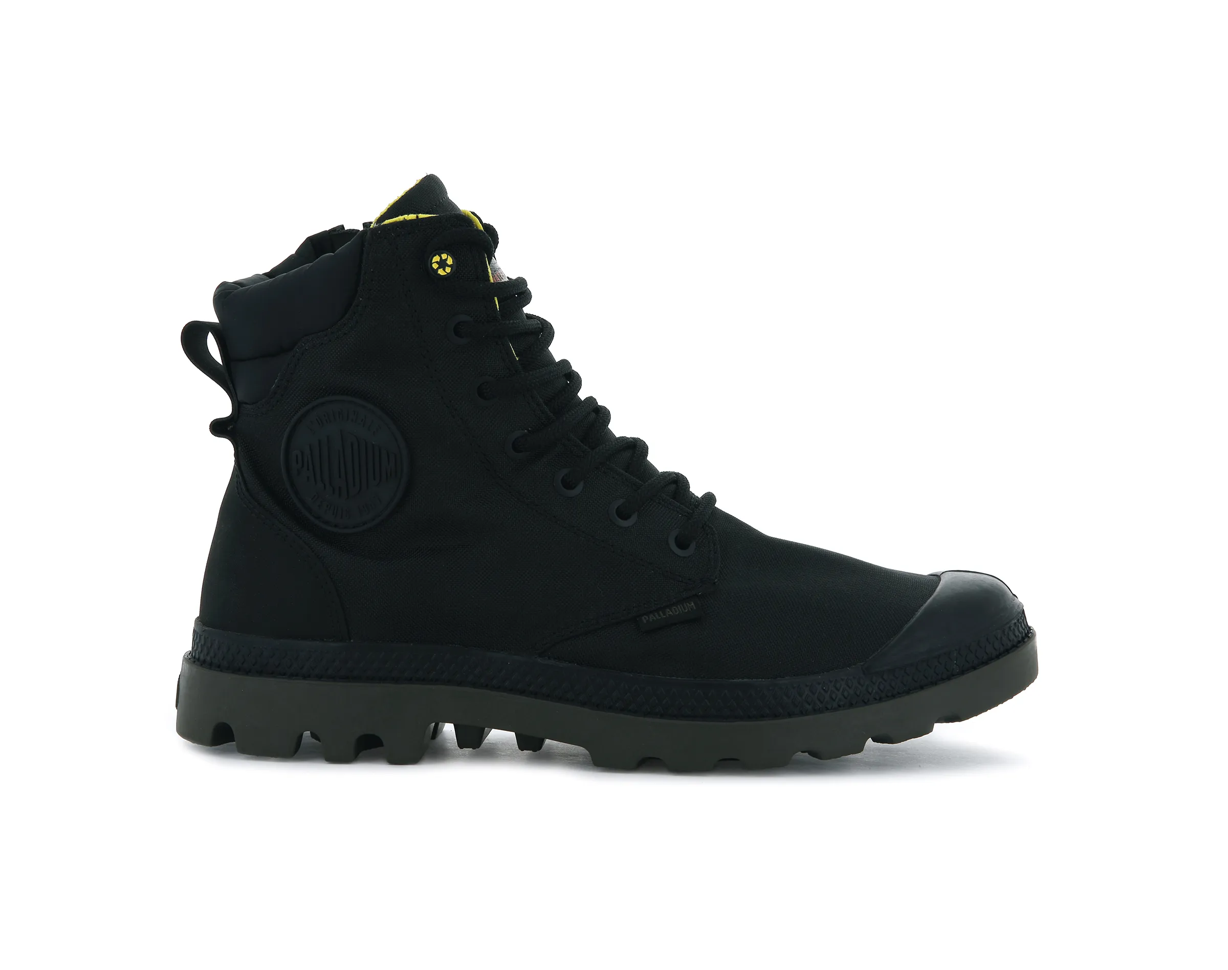 76869-008-M | PAMPA SC RECYCLE WP+N | BLACK/BLACK sold by Palladium Boots