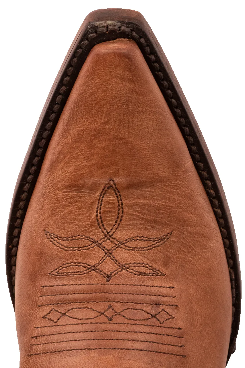 Black Jack Women's Goat Leather Cowgirl Boots - Tan sold by Pinto Ranch product image thumbnail 5