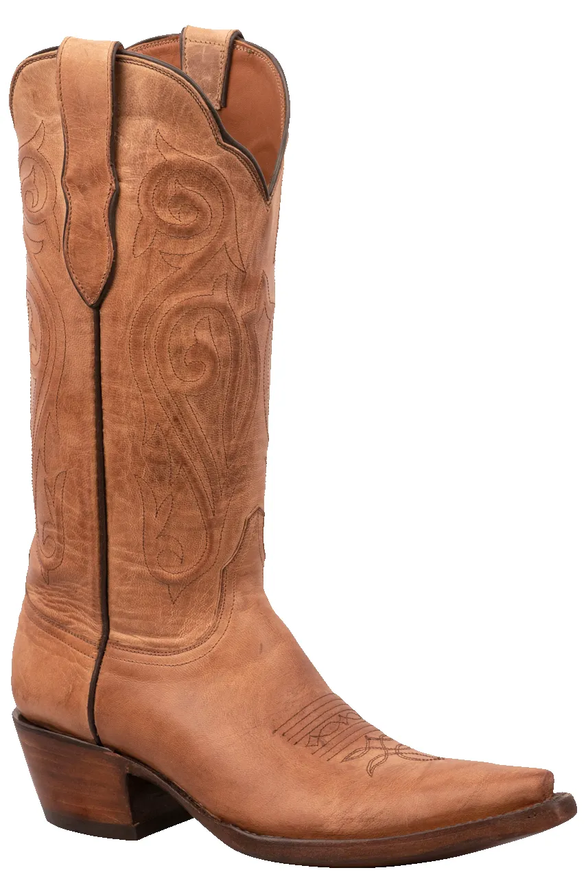 Black Jack Women's Goat Leather Cowgirl Boots - Tan sold by Pinto Ranch product image thumbnail 4