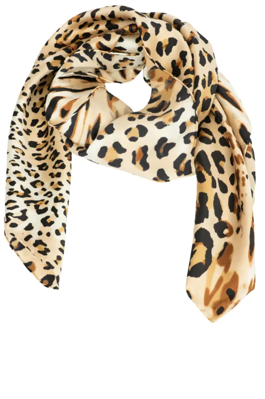 Wyoming Traders Leopard Charmeuse Silk Scarf sold by Pinto Ranch
