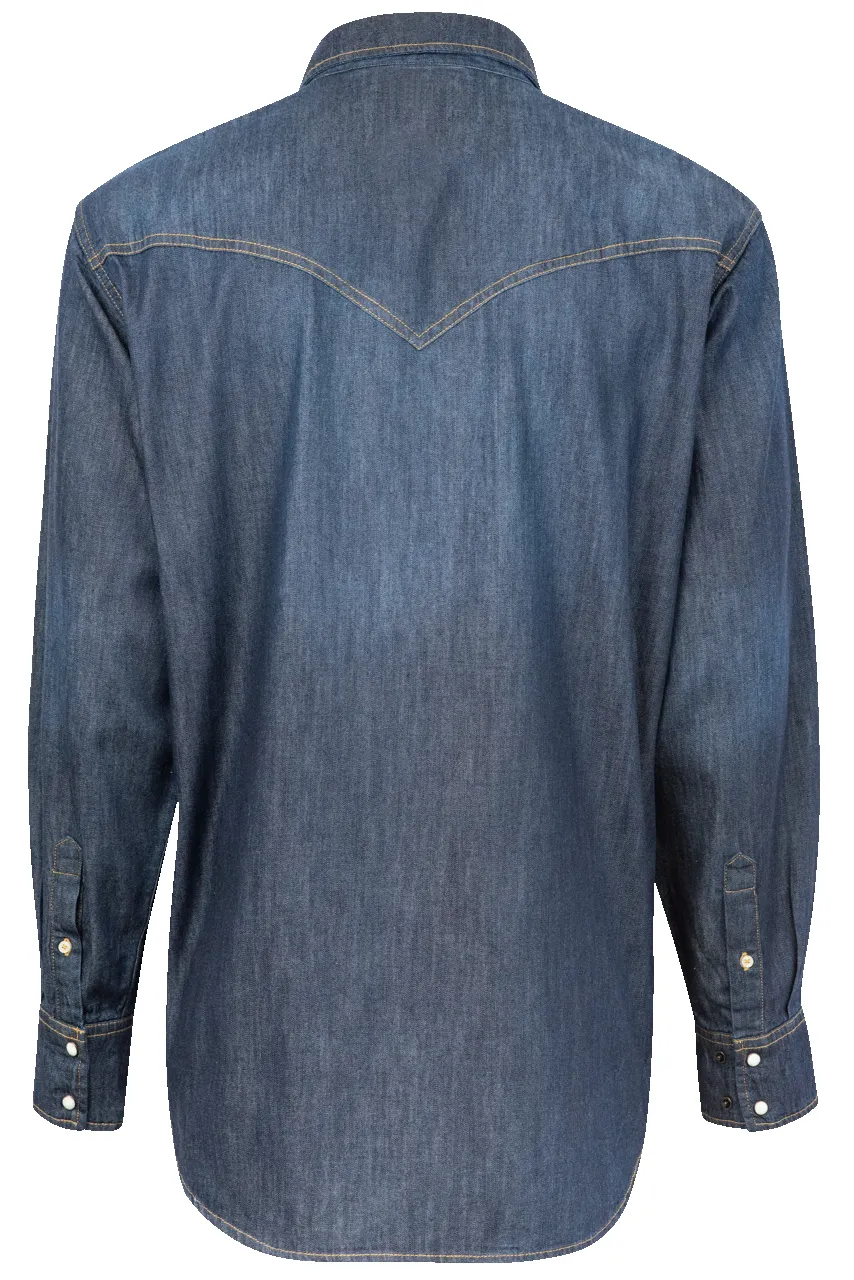 Cinch Stonewash Snap Front Shirt - Denim sold by Pinto Ranch product image thumbnail 2