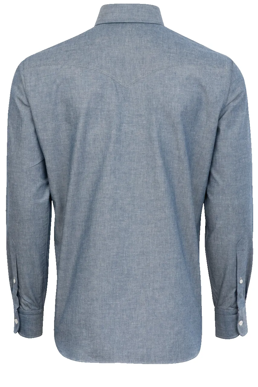 Pinto Ranch YY Collection Button-Front Shirt - Blue Chambray sold by Pinto Ranch product image thumbnail 2