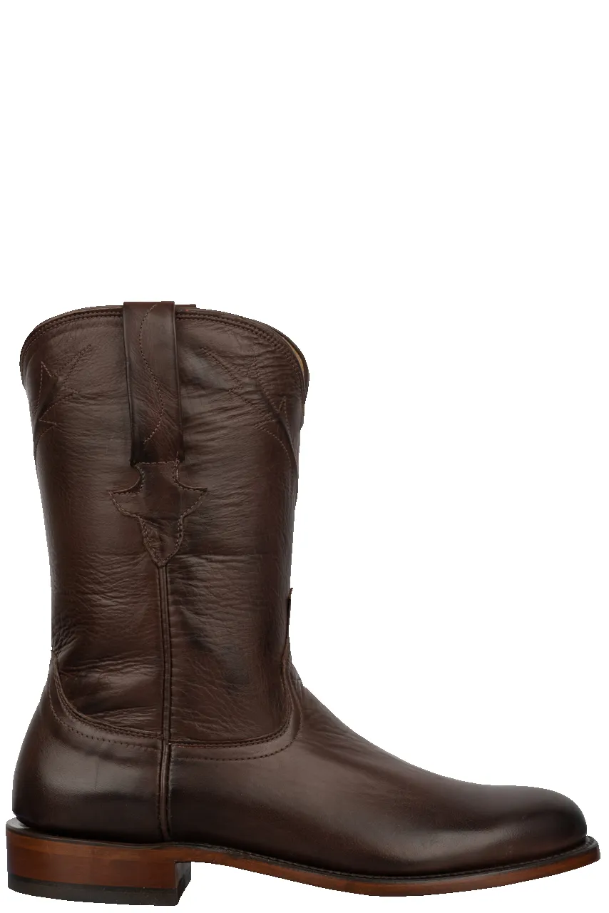 Lucchese Men's Kennedy Florence Buffalo Roper Boots - Whiskey sold by Pinto Ranch