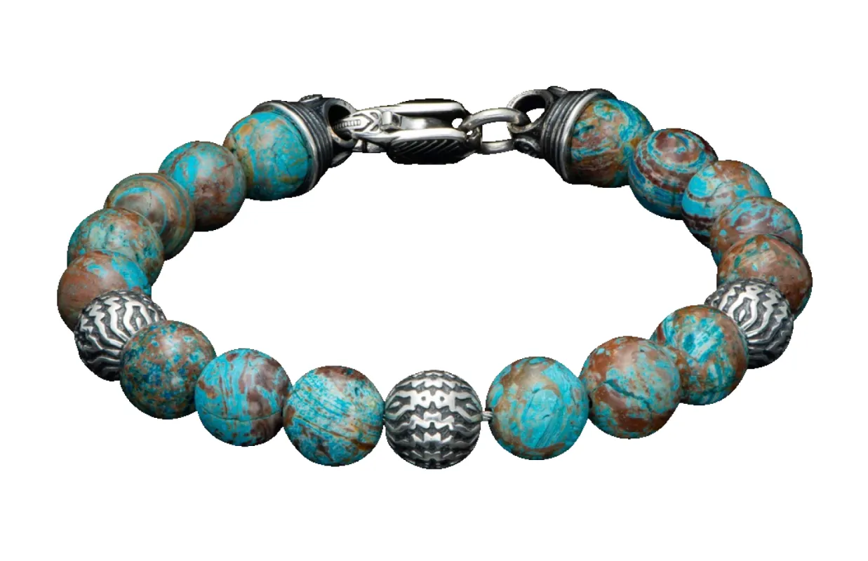 William Henry Seaside Blue Agate Bracelet made by Pinto Ranch