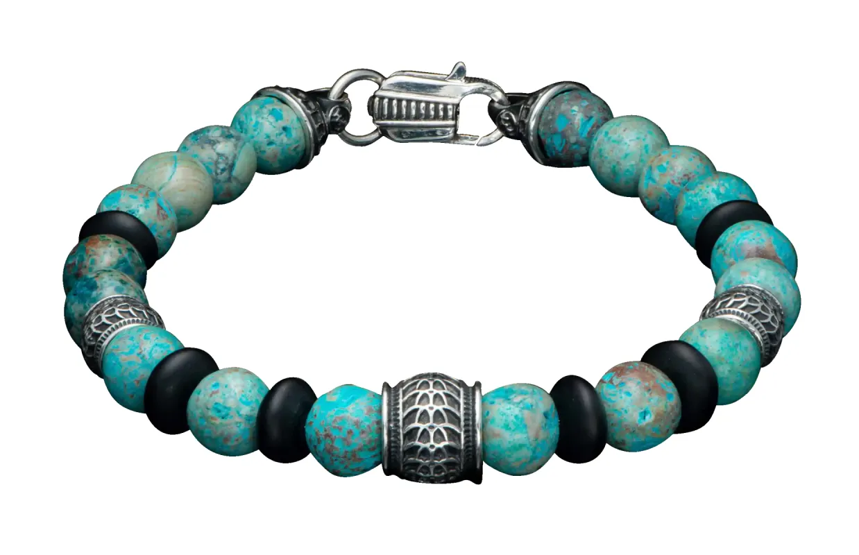 William Henry Newport Blue Agate Bracelet sold by Pinto Ranch