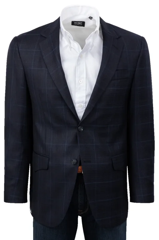 Pinto Ranch Dark Blue Plaid Sport Coat sold by Pinto Ranch