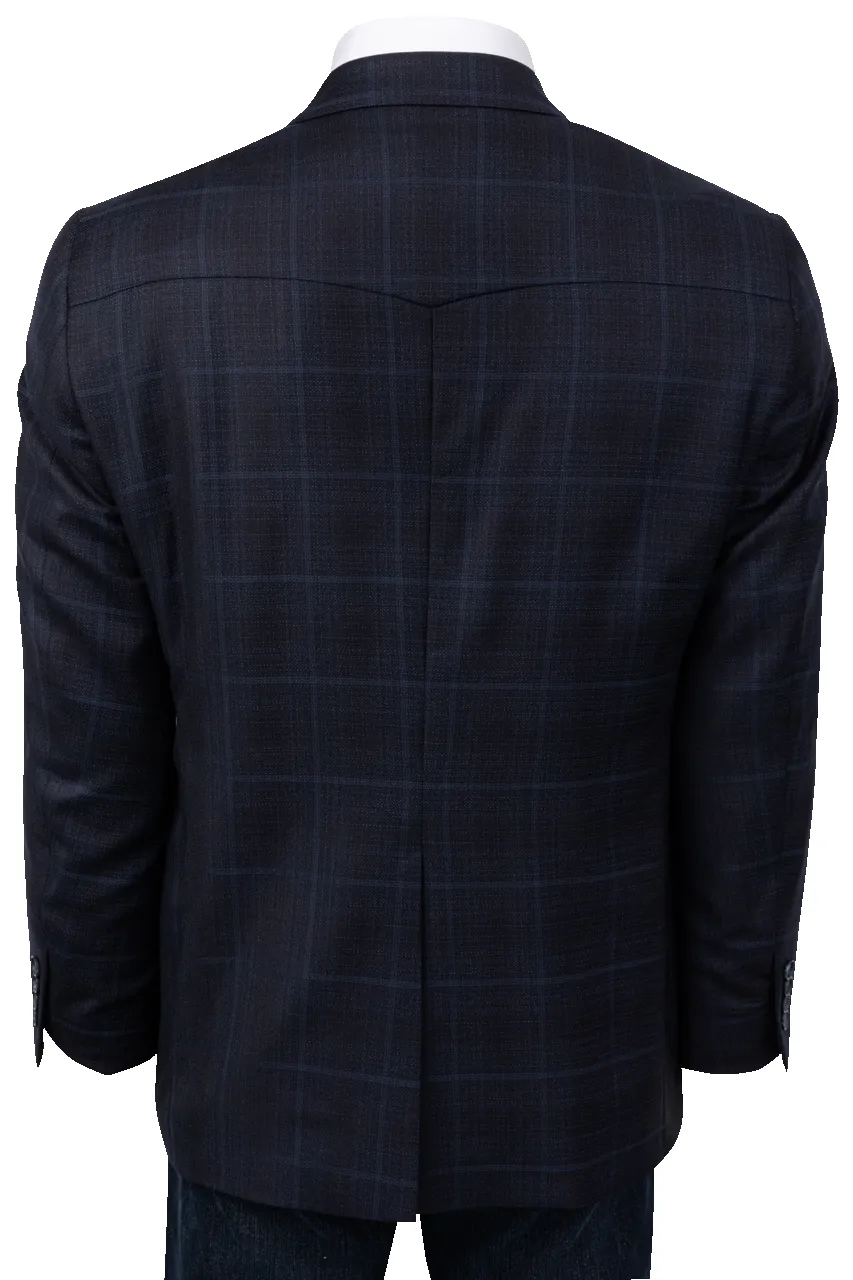 Pinto Ranch Dark Blue Plaid Sport Coat sold by Pinto Ranch product image thumbnail 3