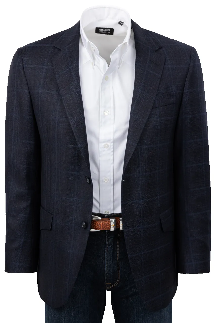 Pinto Ranch Dark Blue Plaid Sport Coat sold by Pinto Ranch product image thumbnail 2