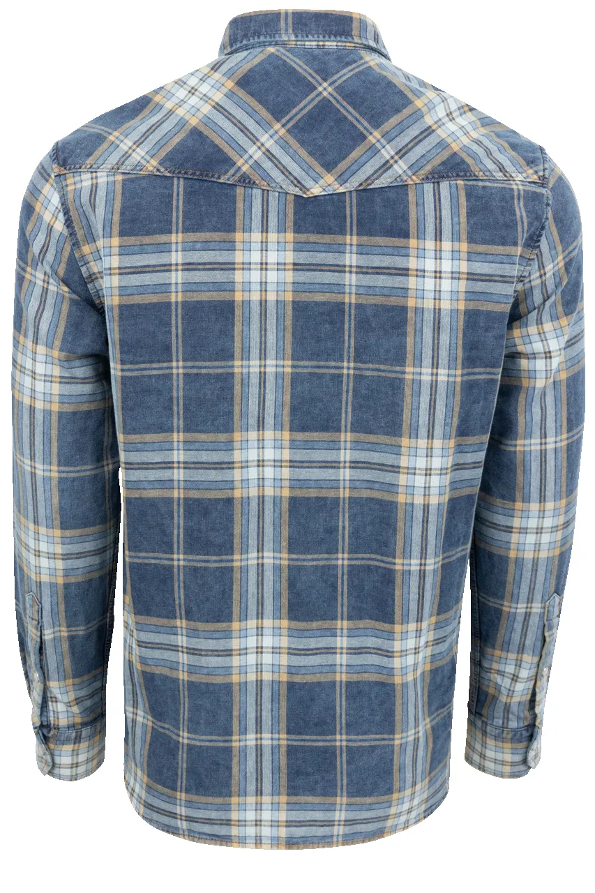 Garnet Snap Front Shirt - Indigo Plaid sold by Pinto Ranch product image thumbnail 2