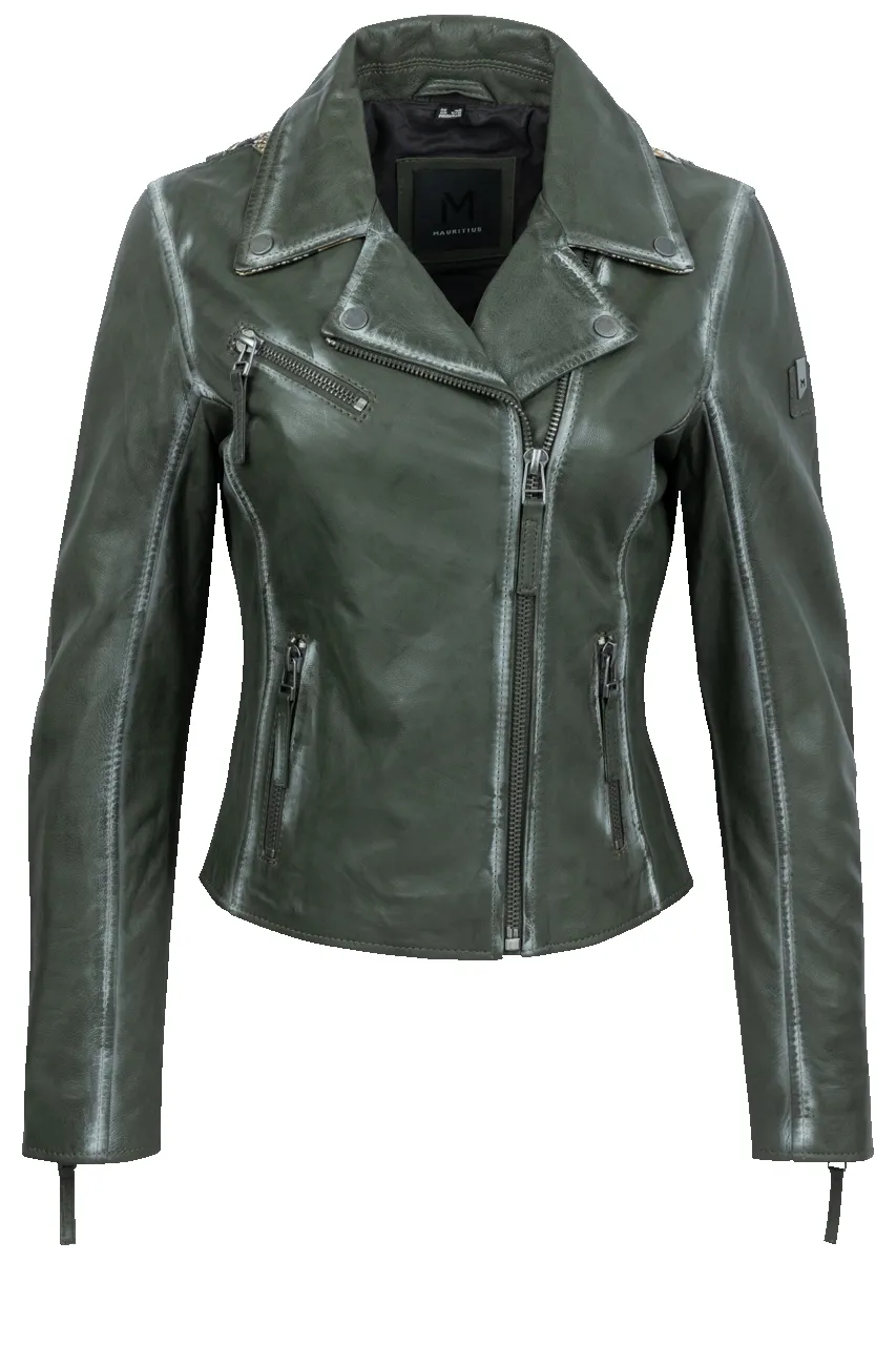 Mauritius Christy Olive Lamb Leather Jacket sold by Pinto Ranch product image thumbnail 2