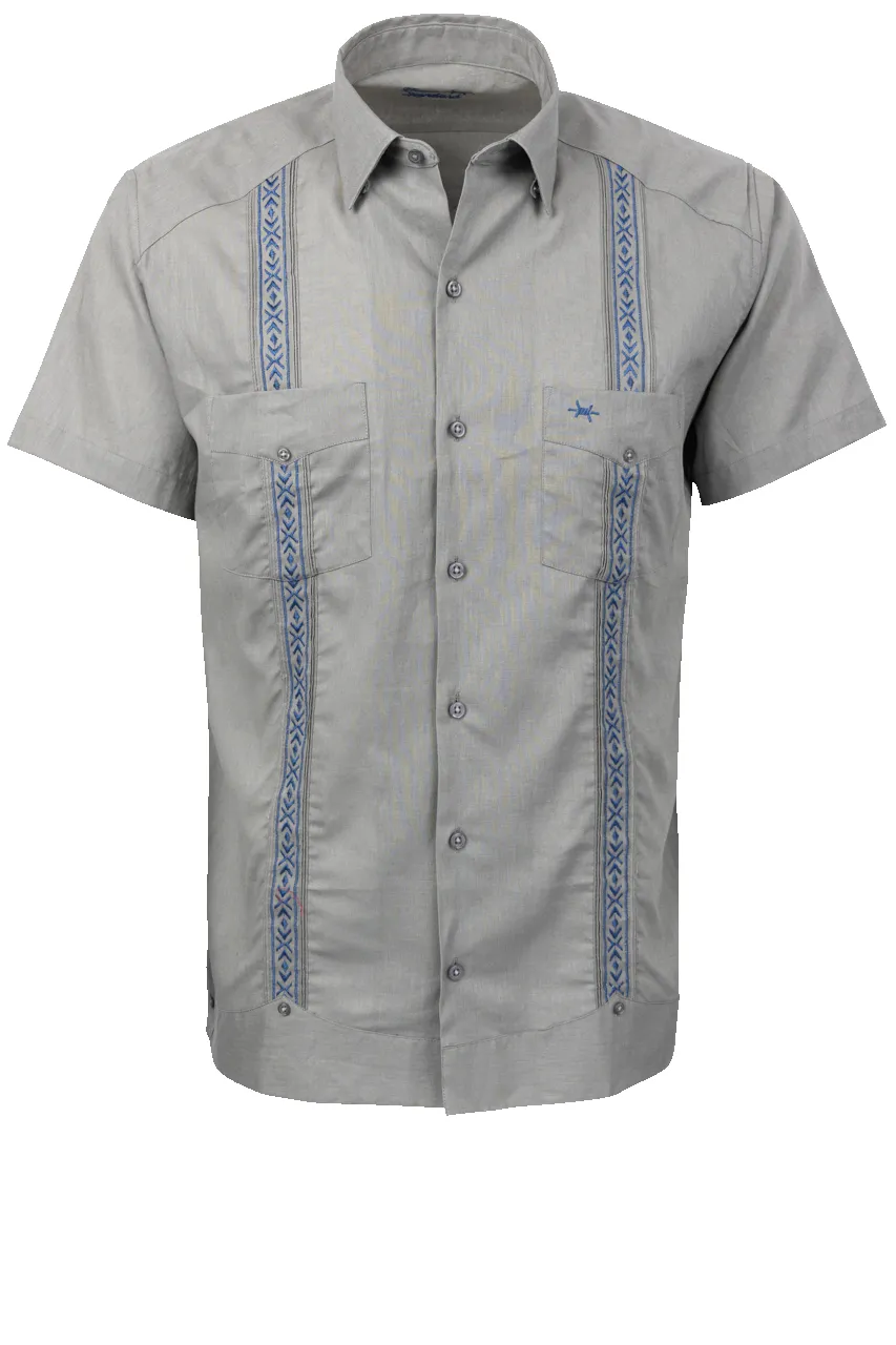 Texas Standard Tejas Guayabera Shirt - Smoke sold by Pinto Ranch