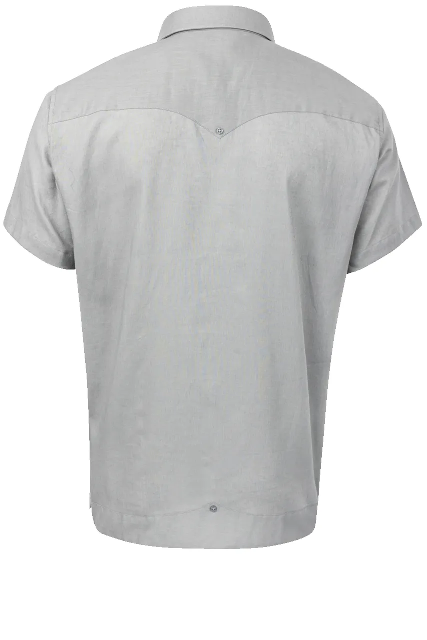 Texas Standard Tejas Guayabera Shirt - Gray sold by Pinto Ranch product image thumbnail 2