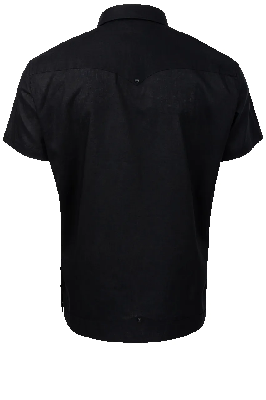 Texas Standard Tejas Guayabera Shirt - Red/Black sold by Pinto Ranch product image thumbnail 2