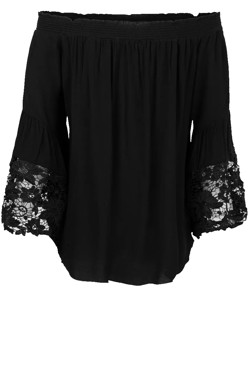 Muche et Muchette Venus Lace Top - Black sold by Pinto Ranch product image thumbnail 2
