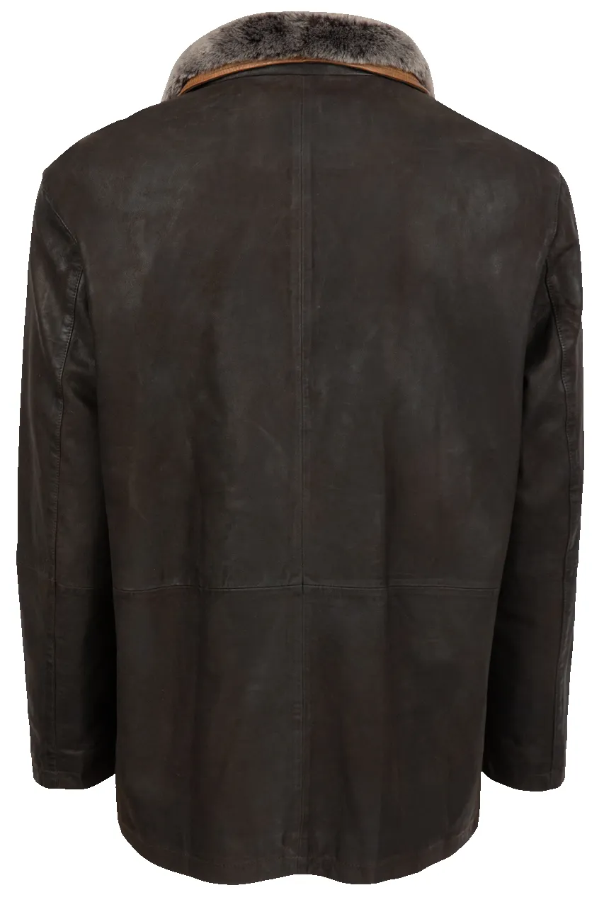 Maverick's Chocolate Lambskin Leather Jacket sold by Pinto Ranch product image thumbnail 2