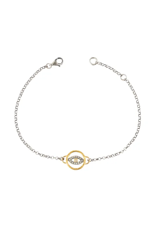 Evil Eye Dainty Diamond Bracelet sold by Pinto Ranch