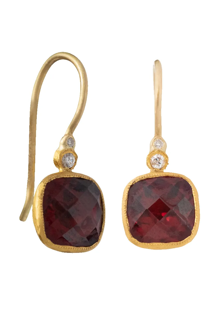 Garnet & Diamond Drop Earrings sold by Pinto Ranch