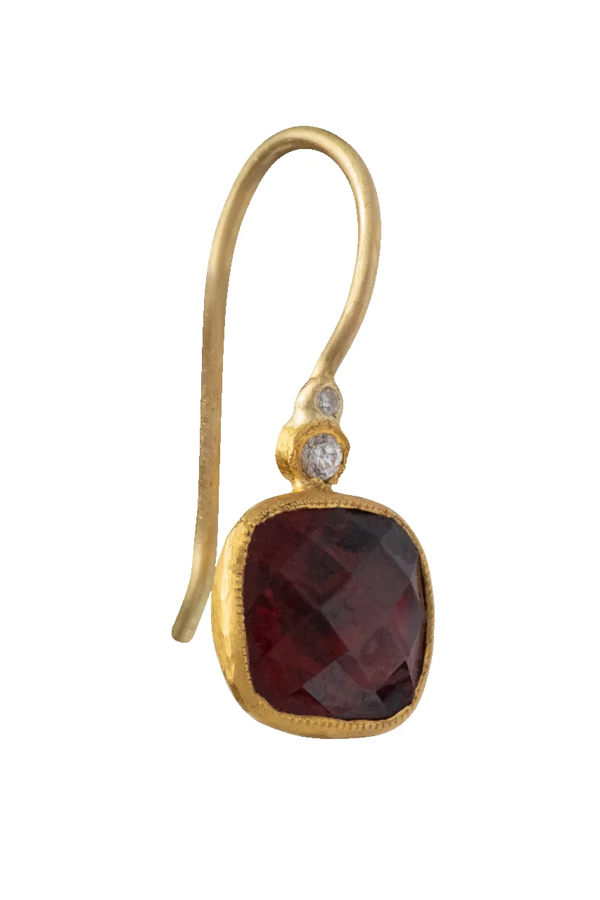 Garnet & Diamond Drop Earrings sold by Pinto Ranch product image thumbnail 2