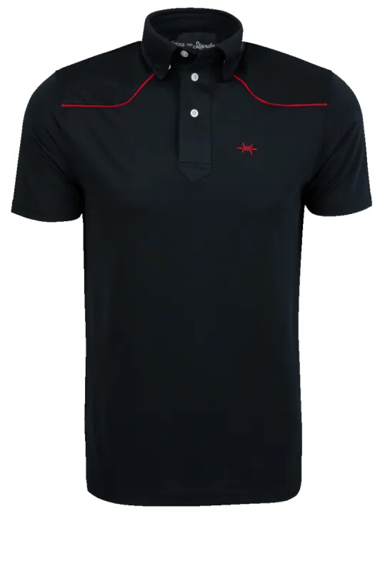 Texas Standard Lariat Polo Shirt - Black sold by Pinto Ranch