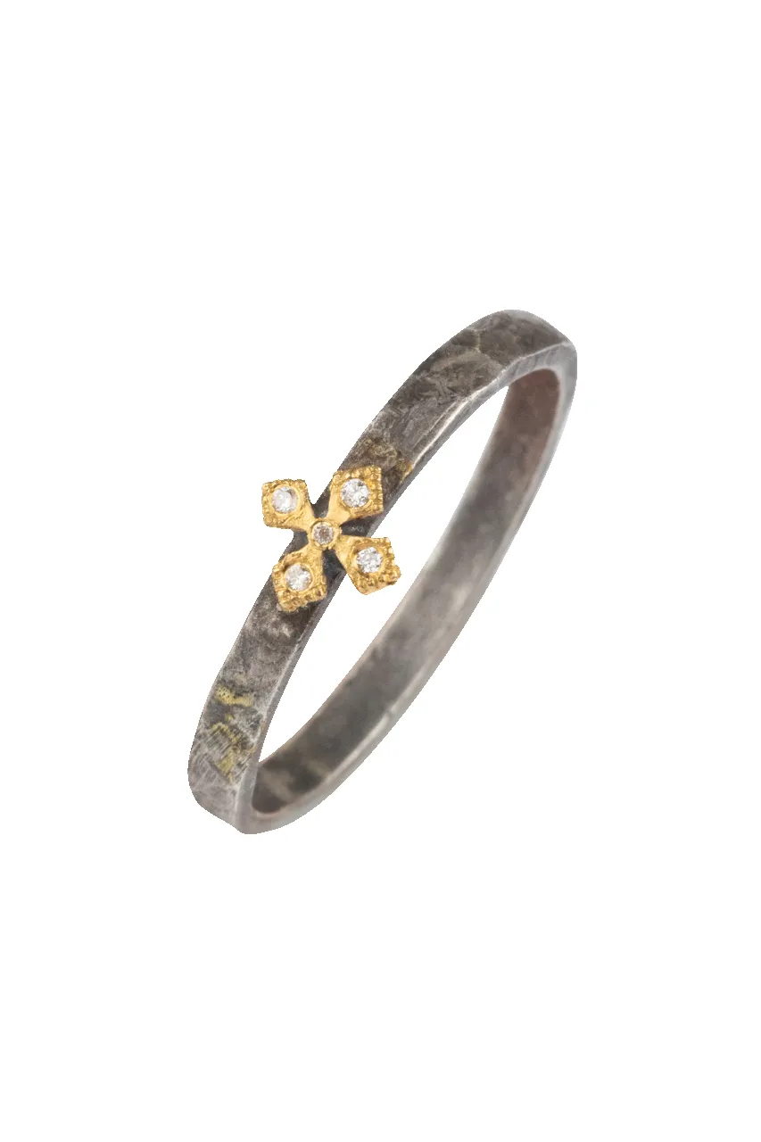 Dainty Silver & Diamond Ring sold by Pinto Ranch