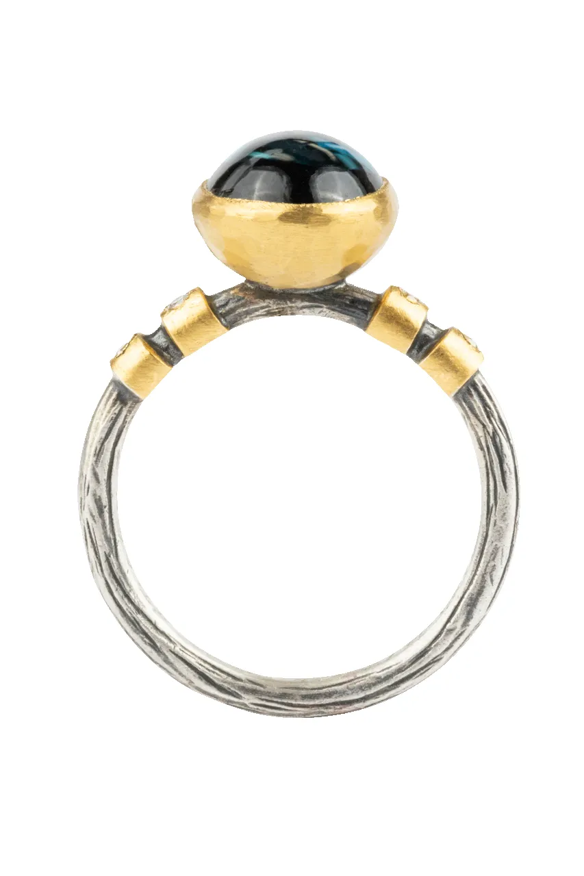 Blue Topaz & Gold Ring sold by Pinto Ranch product image thumbnail 2
