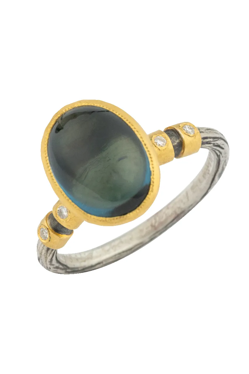 Blue Topaz & Gold Ring sold by Pinto Ranch