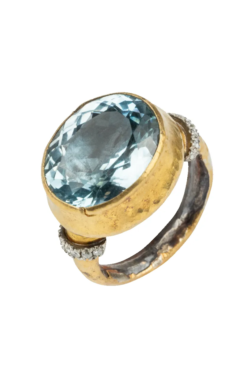 Oval Topaz & Diamond Ring sold by Pinto Ranch