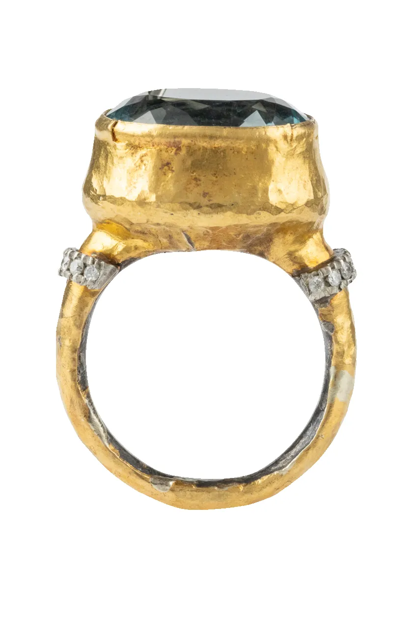 Oval Topaz & Diamond Ring sold by Pinto Ranch product image thumbnail 2