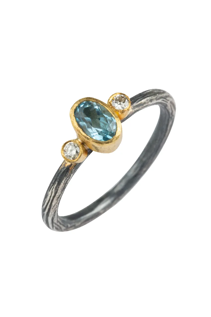 Blue Topaz & Diamond Ring sold by Pinto Ranch