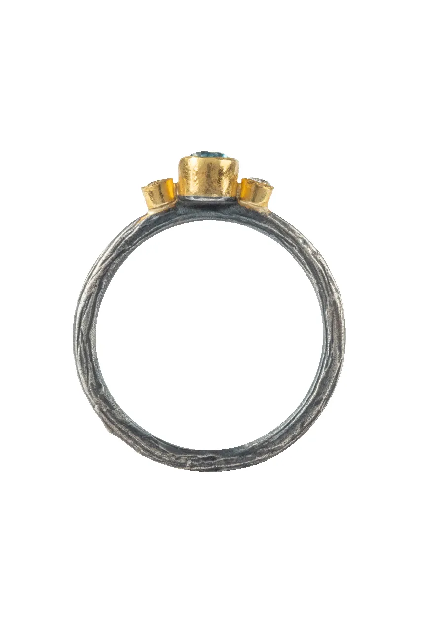 Blue Topaz & Diamond Ring sold by Pinto Ranch product image thumbnail 2