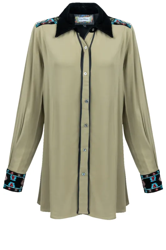 Vintage Collection Olive Shadow Shirt sold by Pinto Ranch